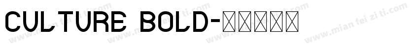 Culture Bold字体转换
